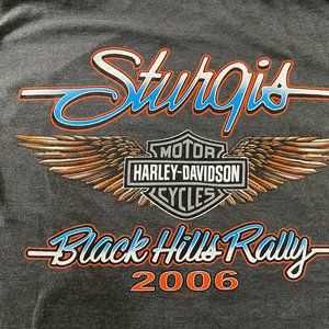 Harley Davidson Sturgis 2006 Black Hills Rally T-shirt Men's Size XL